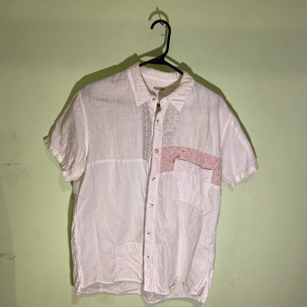 KAPITAL Cotton × Linen Patchwork Kathmandu Shirt